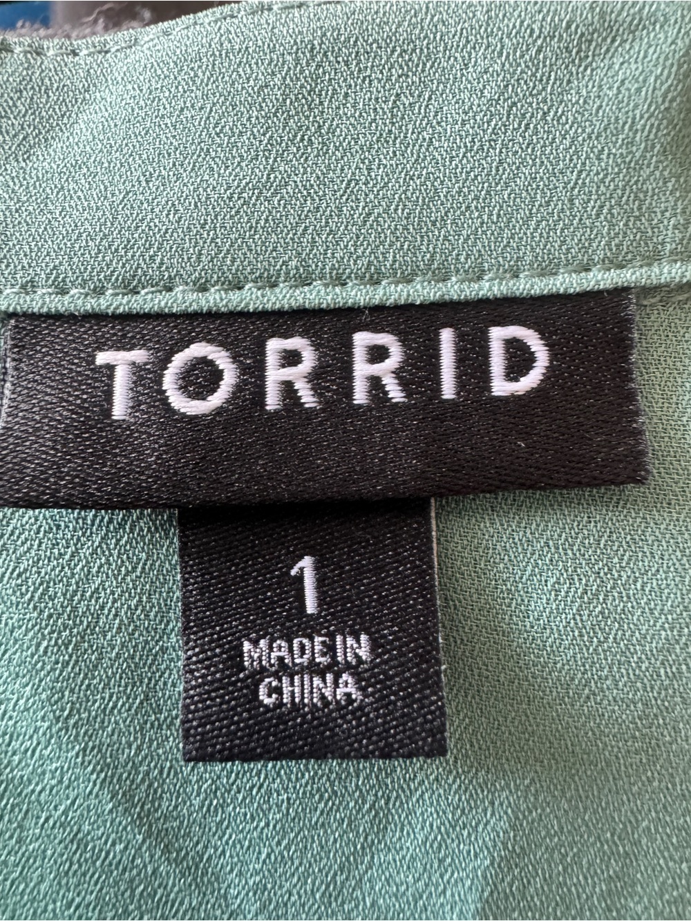 Torrid Sage Green Georgette Sleeveless Hi-Low Button Top sz 1X - Picture 7 of 8